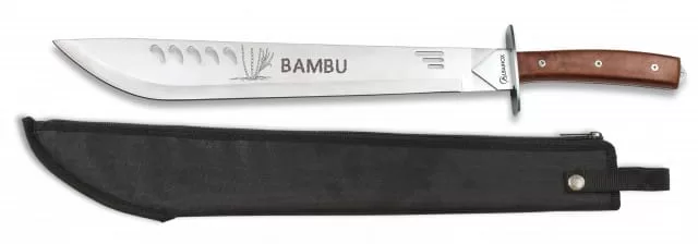 cortacanas bambu con funda hoja 43 cm