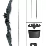 kit arco recurvo 20 libras negro