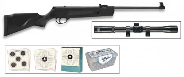 kit carabina con visor junior aire comprimido