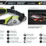 linterna favour frontal recargable 120lm